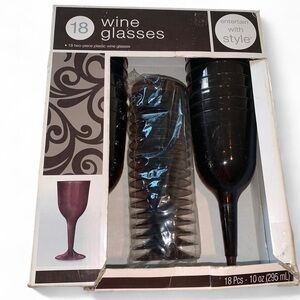 Set of 17 Brown Wine Glasses